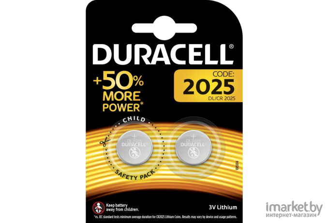 Батарейка DURACELL Lithium DL2025 BP