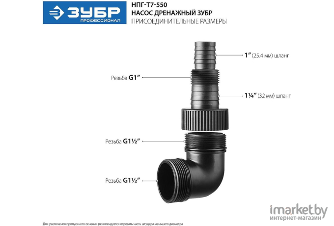 Дренажный насос Зубр НПГ-Т7-550