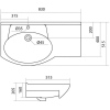Умывальник Santek Коралл 83 левая [1WH110225]