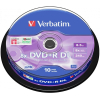 Оптический диск Verbatim Double Layer DVD+R 8.5Gb 8x Verbatim CakeBox 10 шт [43666]