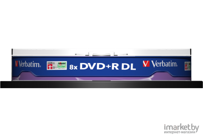 Оптический диск Verbatim Double Layer DVD+R 8.5Gb 8x Verbatim CakeBox 10 шт [43666]