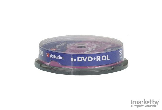 Оптический диск Verbatim Double Layer DVD+R 8.5Gb 8x Verbatim CakeBox 10 шт [43666]