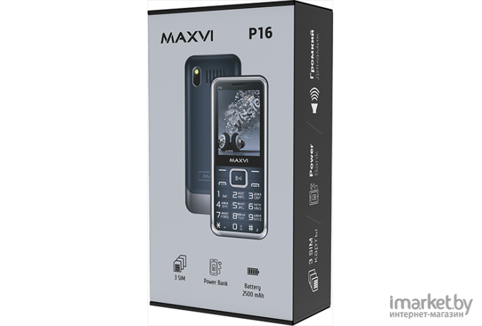 Мобильный телефон Maxvi P16 черный