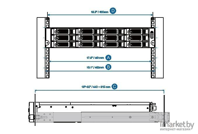 Комплект направляющих QNAP RAIL-B02