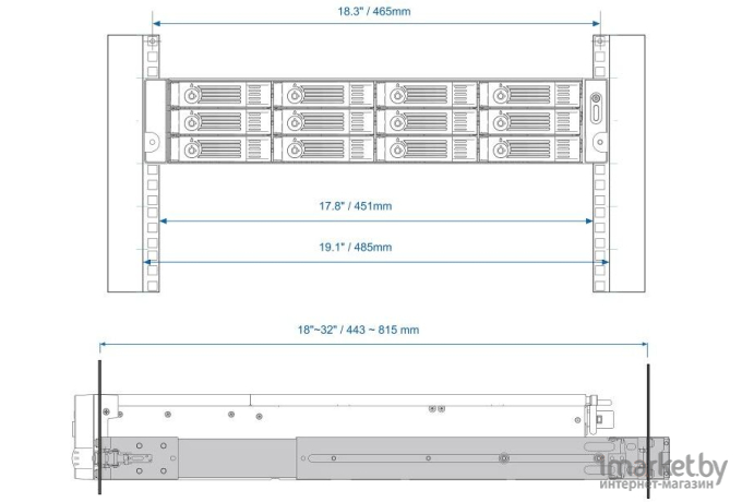 Комплект направляющих QNAP RAIL-B02