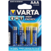 Комплект батареек Varta High Energy AAA