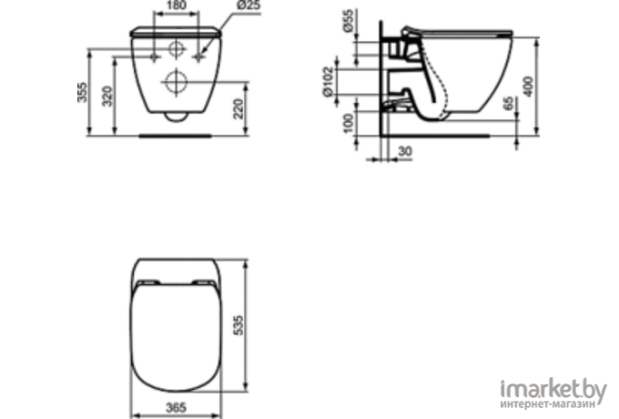 Унитаз Ideal Standard Tesi [T007901]