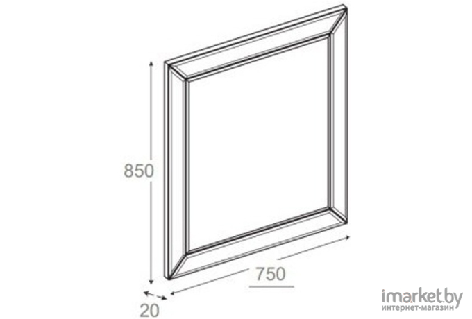 Зеркало для ванной Roca America Evolution L 75 [ZRU9302950]