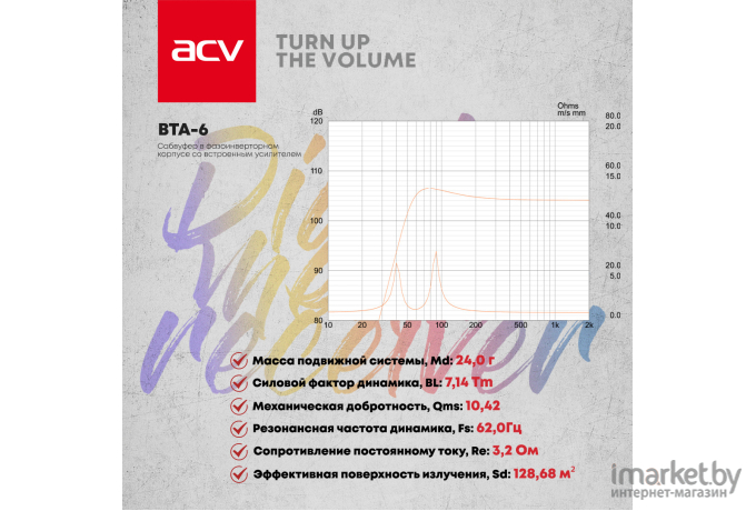 Автомобильный сабвуфер ACV BTA-6