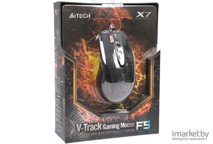 Мышь A4Tech V-Track F5 черный/рисунок