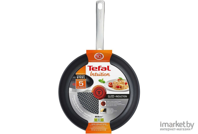 Сковорода Tefal Intuiton SS2 A7030524 26 см ручка несъемная без крышки черный [2100102435]