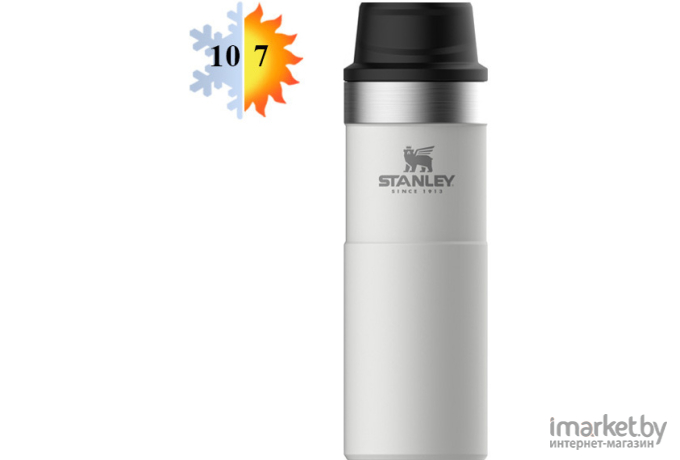 Термокружка Stanley The Trigger-Action Travel Mug 0.47 л белый [10-06439-032]