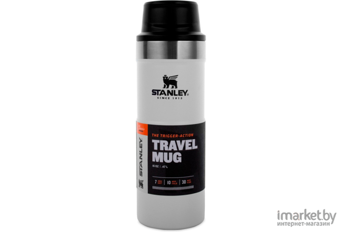 Термокружка Stanley The Trigger-Action Travel Mug 0.47 л белый [10-06439-032]