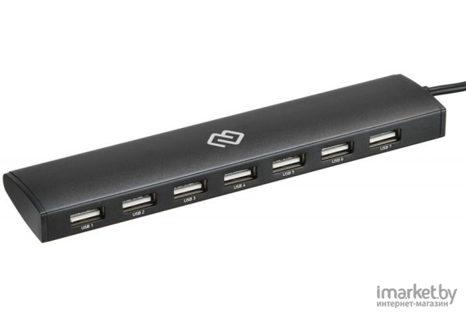 USB-хаб Digma HUB-7U2.0-UC-B черный