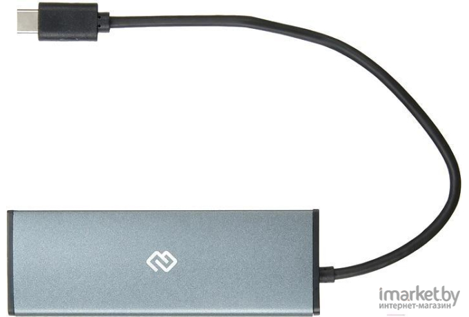 USB-хаб Digma HUB-4U3.0-UC-G серый