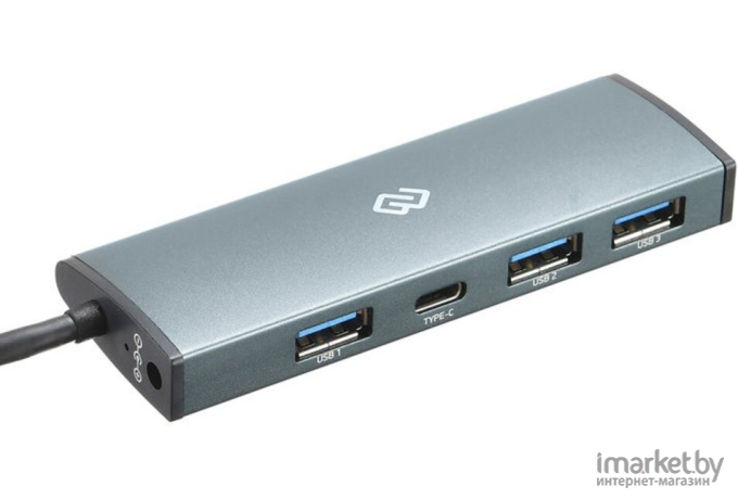 USB-хаб Digma HUB-3U3.0С-UC-G серый