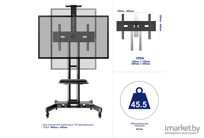 Кронштейн Onkron TS1551 Black