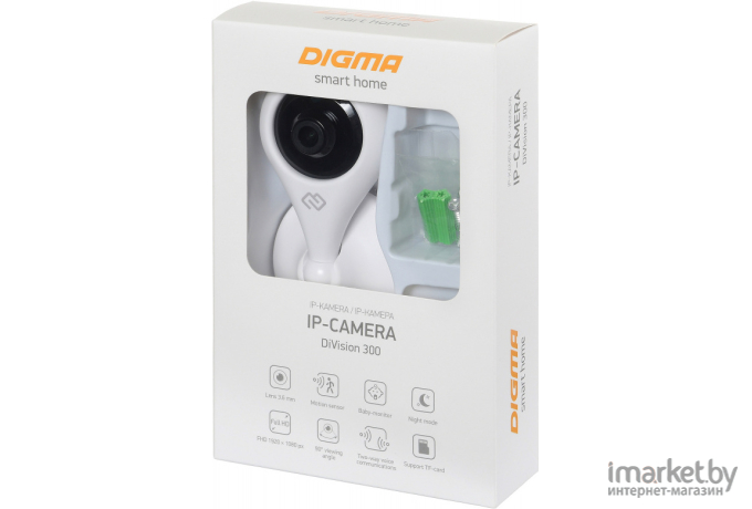 IP-камера Digma DiVision DV300 3.6 мм белый/черный