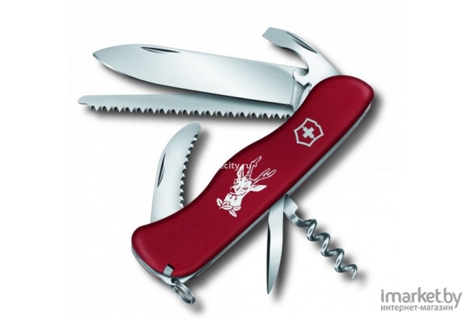 Туристический нож Victorinox Hunter 12 функций красный [0.8573]