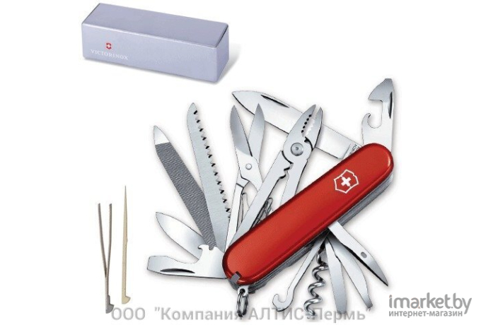 Туристический нож Victorinox Handyman 24 функции карт. коробка красный [1.3773]