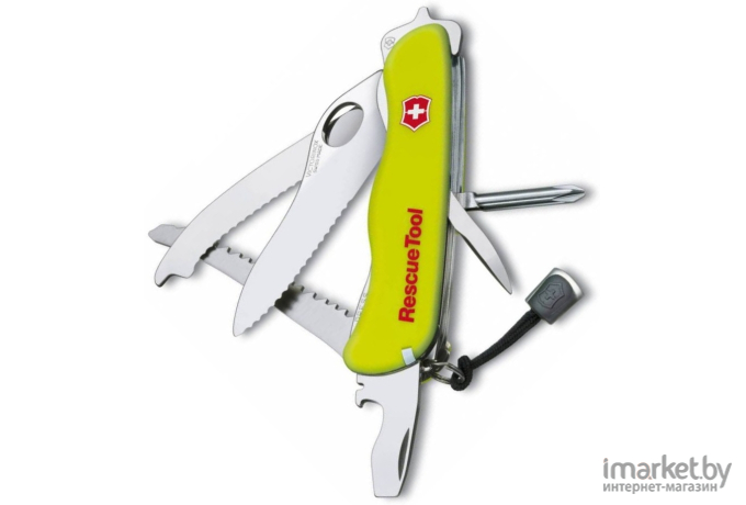 Туристический нож Victorinox RescueTool One Hand 12 функций карт. коробка салатовый [0.8623.MWN]