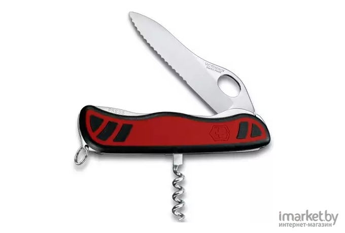 Туристический нож Victorinox Sentinel OneHand 3 функции карт. коробка красный/черный [0.8321.MWC]