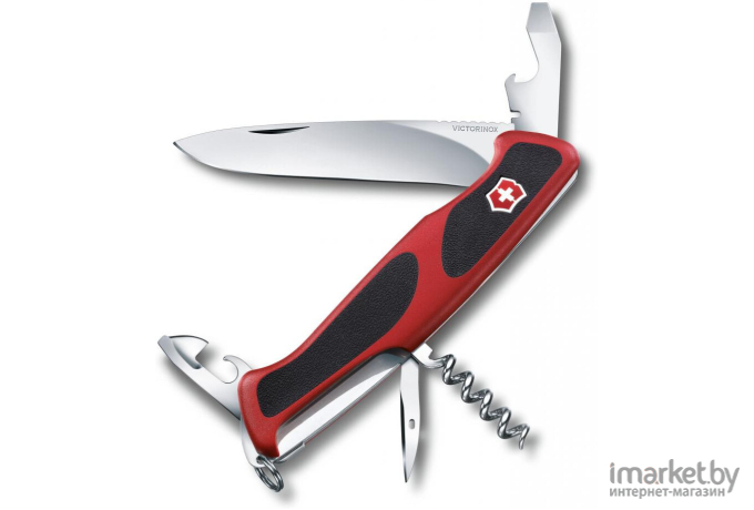 Туристический нож Victorinox RangerGrip 68 11 функций карт. коробка красный/черный [0.9553.C]