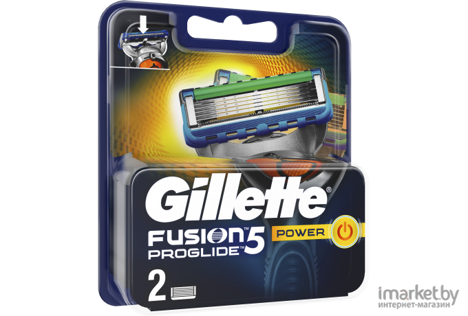 Подарочный набор Gillette Кассеты сменные Fusion ProGlide Power 2 шт