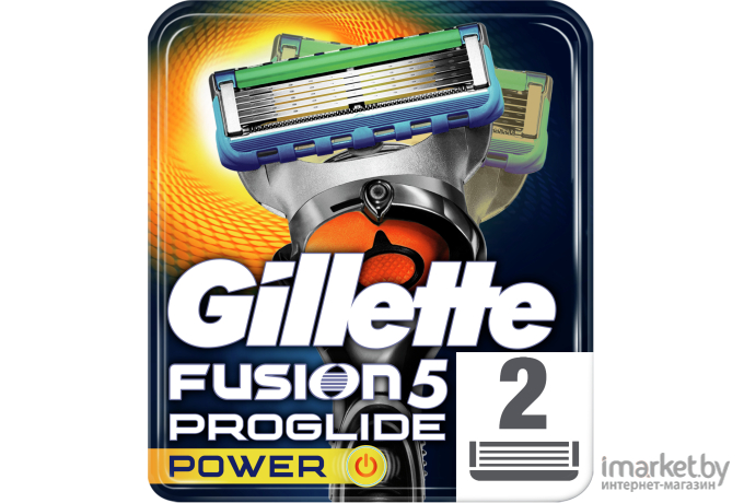 Подарочный набор Gillette Кассеты сменные Fusion ProGlide Power 2 шт