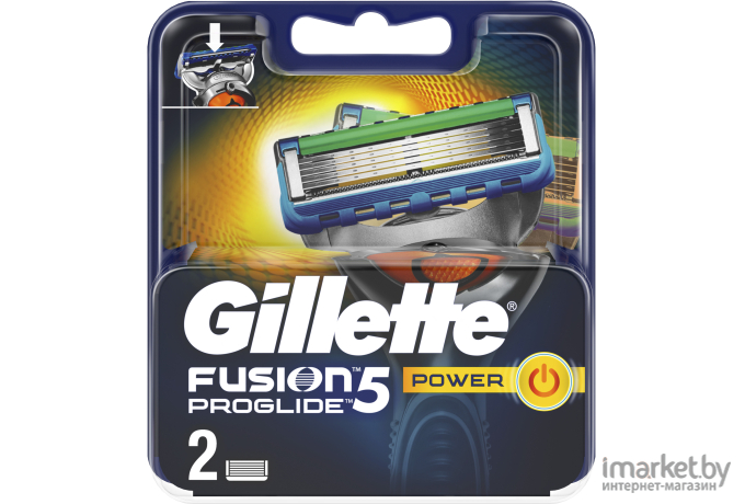 Подарочный набор Gillette Кассеты сменные Fusion ProGlide Power 2 шт