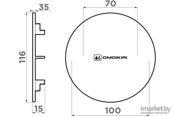  Omoikiri декоративная накладка для выпуска GM [4957091]