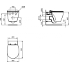 Унитаз Ideal Standard Connect Air AquaBlade с сиденьем микролифт [E005401+E036601]