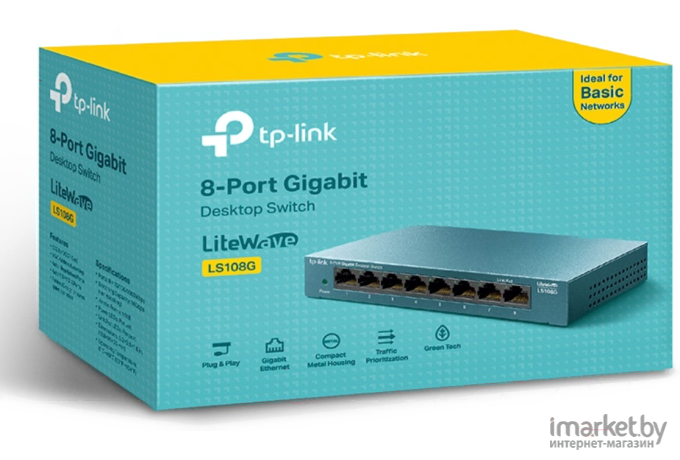 Неуправляемый коммутатор TP-Link LS108G