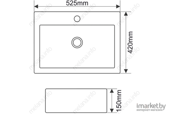 Умывальник Melana MLN-7033