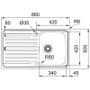 Кухонная мойка Franke AZG 611-86 миндаль [114.0489.274]