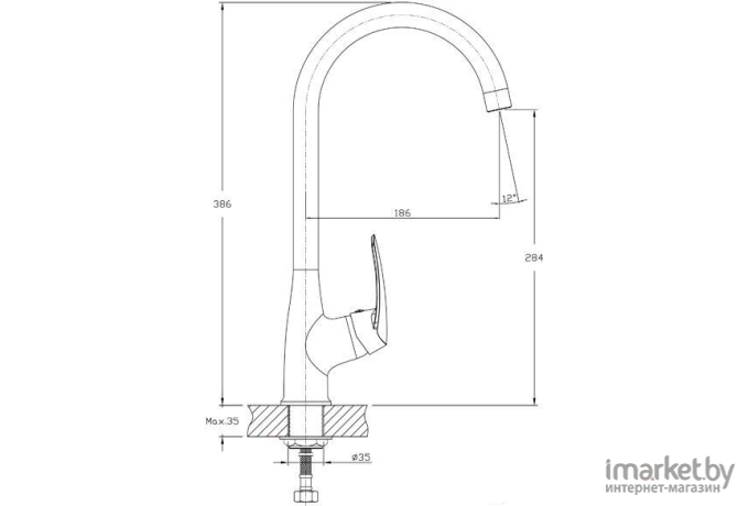 Смеситель GranFest Quarz GF-Z3424 черный