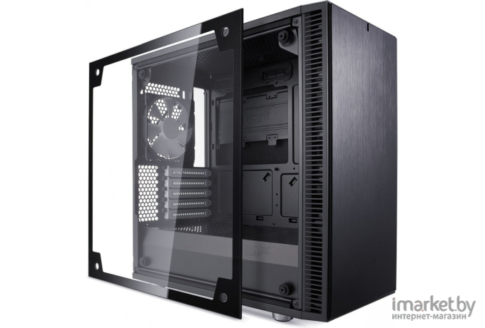 Корпус для компьютера Fractal Design Define Mini C TG без БП черный [FD-CA-DEF-MINI-C-BK-TG]