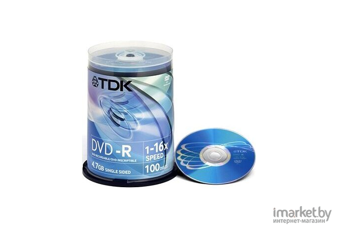 Оптический диск Verbatim DVD-R 4.7Gb 16x Cake Box 100 шт [43549]