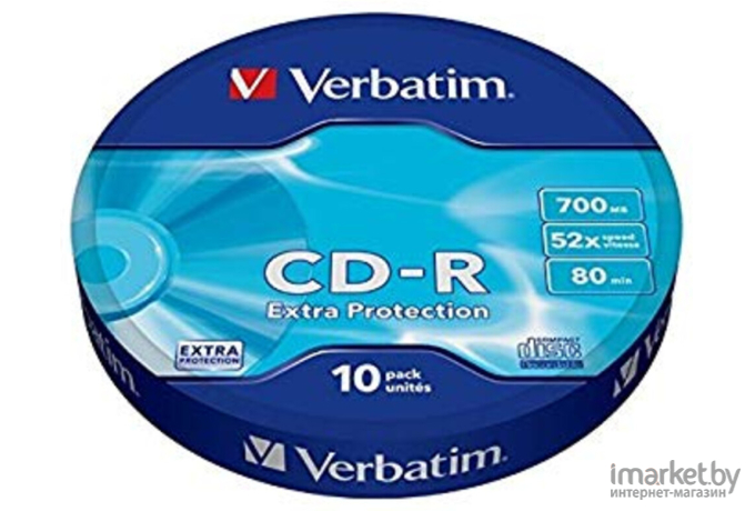 Оптический диск Verbatim CD-R 700Mb 52x bulk 10 шт [43725]