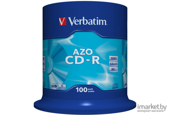 Оптический диск Verbatim CD-R 700Mb 52x Cake Box 100 шт [43430]