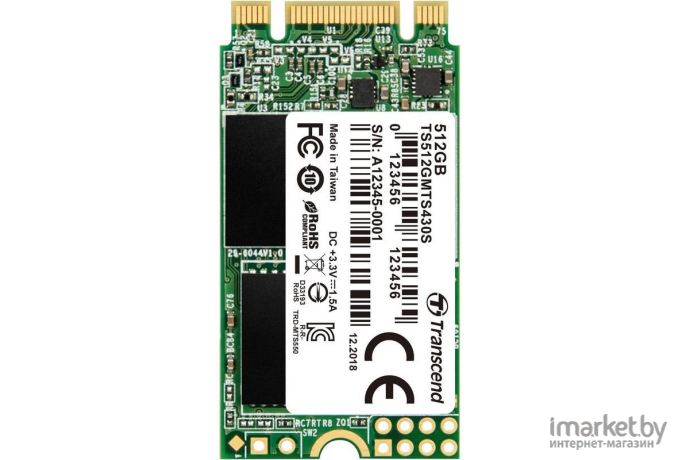 SSD диск Transcend M.2 512Gb MTS430 [TS512GMTS430S]