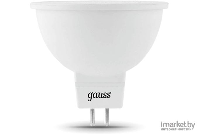 Лампа Gauss LED MR16 GU5.3 5W 12V 530lm 4100K 1/10/100 [201505205]