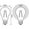 Лампочка Gauss LED Filament A60 E27 10W 970lm 4100К 1/10/40 [102802210]