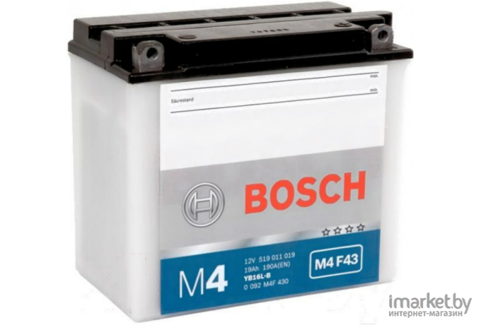 Аккумулятор Bosch M4 YB16L-B 519011019 19 А/ч [0092M4F430]