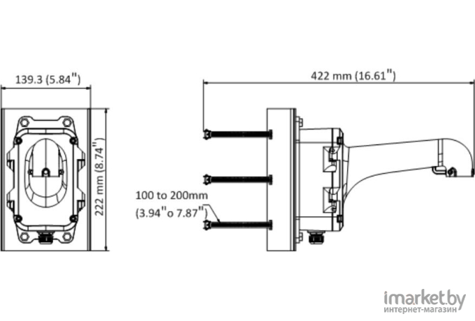 Кронштейн Hikvision DS-1604ZJ-BOX-POLE