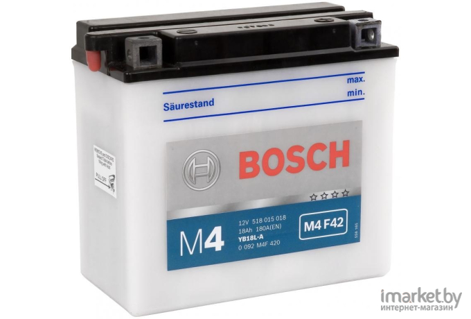 Аккумулятор Bosch M4 YB18L-A 518015018 18 А/ч [0092M4F420]