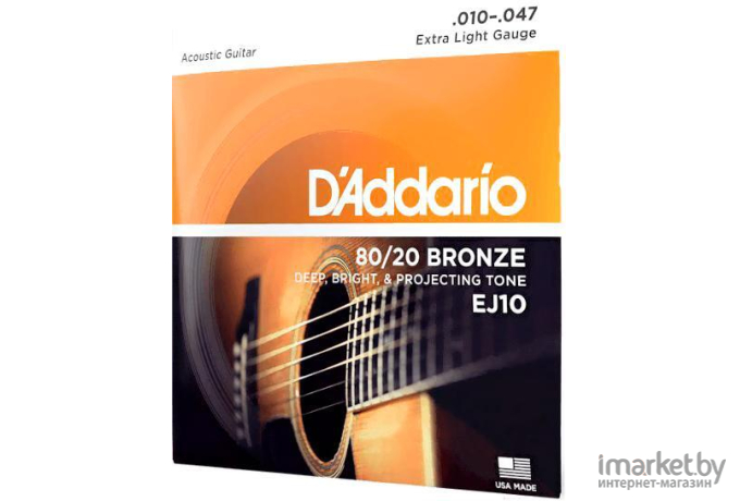 Струны для акустической гитары DAddario EJ10