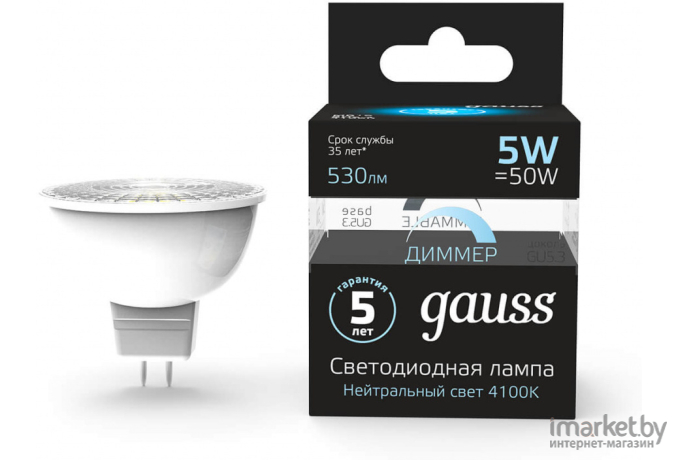 Лампа Gauss LED [101505205-D]