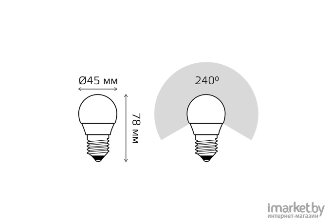 Лампа Gauss LED Elementary Шар [53236]