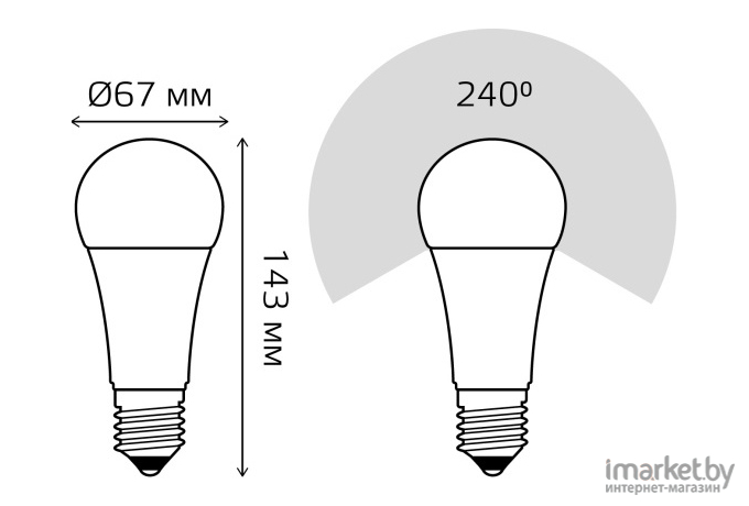 Лампа Gauss LED Elementary [73215]